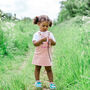 Personalised Initial Dusty Pink Girls Dress, thumbnail 7 of 10