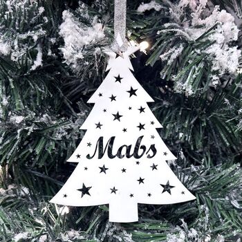 Personalised Tree Decoration With Stars For Christmas Tree, 5 of 7