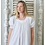 Ladies White Cotton Puff Sleeve Nightdress 'Juliet', thumbnail 1 of 7