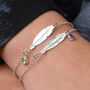 Personalised Sterling Silver Double Feather Bracelet, thumbnail 2 of 6