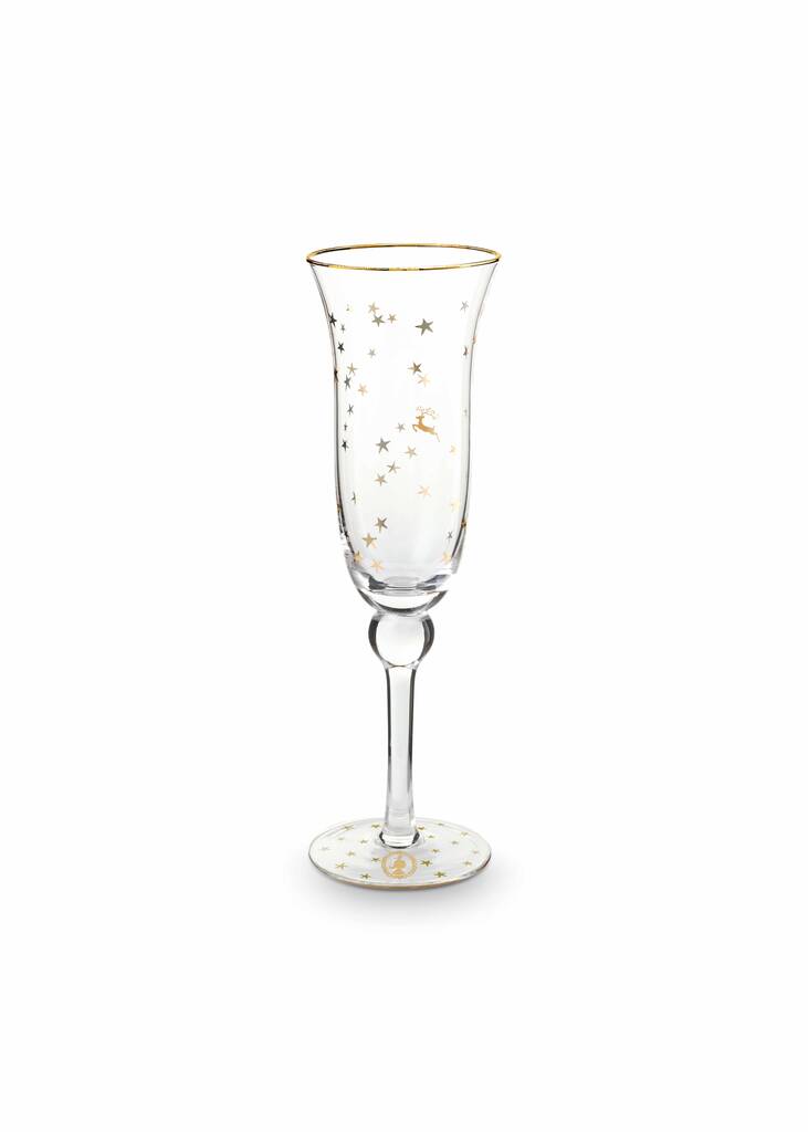 Pip Studio Royal Christmas Champagne Glass 220ml, 1 of 2