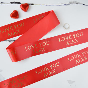 Valentine's Day 48mm Personalised Printed Ribbon, 2 of 8