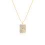 Taupe And Cream Rectangle Necklace, thumbnail 1 of 6