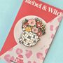 Floral Disco Ball Enamel Pin Badge, thumbnail 2 of 4