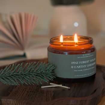Pine Forest Walks And Earthy Oakmoss Candle, 3 of 3