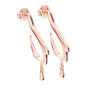 Rose Gold Plated Dripping Hoop Earrings, thumbnail 1 of 3