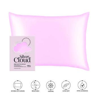 Silver Cloud Pink Fluffy Mask And Pink Pillowcase, 2 of 5