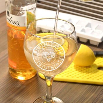 Personalised Aries Ox Gin Glass, 3 of 4