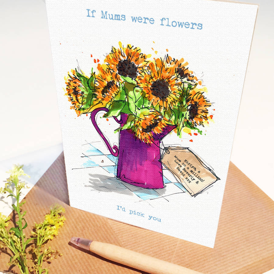 Mothers Day Flowers Card By Homemade House | notonthehighstreet.com