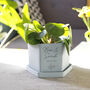 Personalised Anniversary Hexagon Plant Pot For Couples, thumbnail 6 of 9