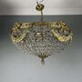 Brass Half Basket Empire Chandelier, thumbnail 1 of 6