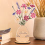 Personalised Free Standing Flower Vase Desk Art, thumbnail 1 of 3