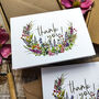 Wildflower Curl Thank You Cards And Envelopes, thumbnail 4 of 5