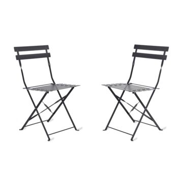 Set Of Two Outdoor Bistro Chairs Various Colours, 3 of 5