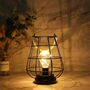 Black Hanging Cage Battery Lamp, thumbnail 1 of 5