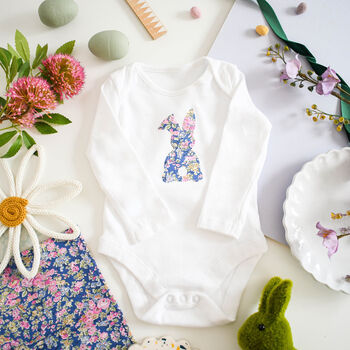 Liberty Of London Bunny Baby Bodysuit Long Sleeve, 2 of 4