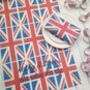 Personalised Jubilee Union Jack Linen Table Runner, thumbnail 1 of 3