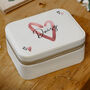 Personalised Heart Travel Jewellery Box For Her, thumbnail 1 of 6