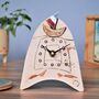 Personalised Mantel Clock With Boat And Fish, thumbnail 3 of 5
