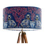 Staffordshire Dog Twins On Blue Lampshade, thumbnail 4 of 5