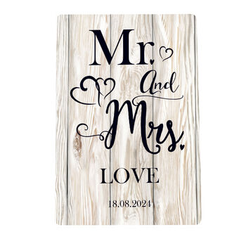 Personalised Mr And Mrs Metal Sign, 4 of 5