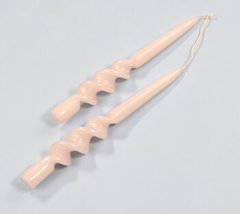 G Decor Pink Set Of Two Hand Dipped Dinner Candles, 3 of 3