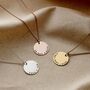 Personalised Curved Message Disc Necklace, thumbnail 4 of 6