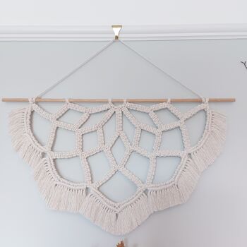 Macrame Half Mandala Wall Hanging, 3 of 5