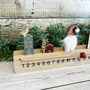 Wooden Christmas Santa Advent Calendar Countdown, thumbnail 3 of 8