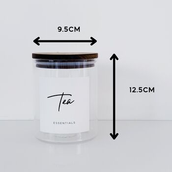 Set Of Tea, Coffee And Sugar Jars With Acacia Lids, 5 of 11