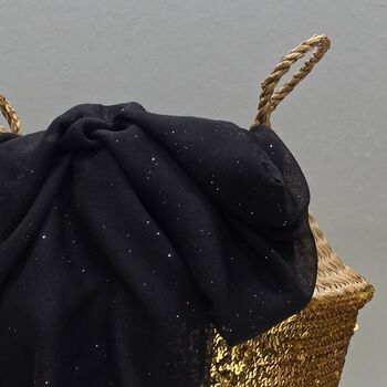 Sparkle Scarf In Black, 2 of 3