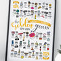 Personalised 50th Golden Wedding Anniversary Print, thumbnail 8 of 11