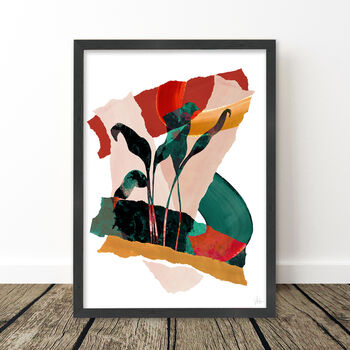 Colourful Abstract Leaf Silhouette Print, 8 of 8