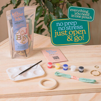 Paint Your Own Initial Keyring Kit Diy Craft Kit For Adults And Teens, 2 of 9