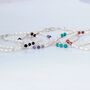 Adjustable Pearl Bracelet With Gemstone Beads, thumbnail 2 of 12