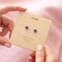 Personalised Silver Birthstone Crystal Earrings Card, thumbnail 1 of 12
