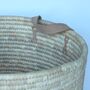 Handwoven Storage Basket With Leather Handles, thumbnail 5 of 5