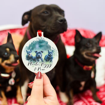 Personalised Pet Photo Christmas Bauble Decoration, 2 of 12