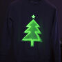 Xmas Tree Glow In The Dark Interactive Sweatshirt, thumbnail 3 of 6