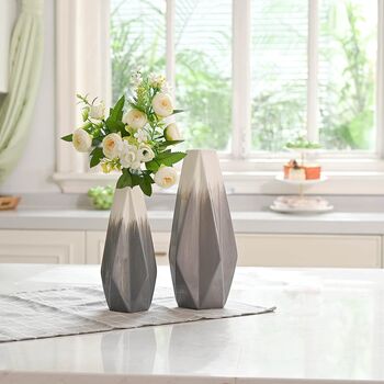 Set Of Two Geometric Ceramic Vases, 6 of 8