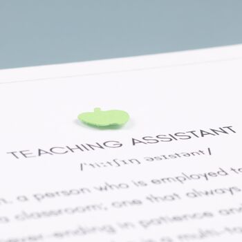 Definition Of Teaching Assistant Personalised Card, 3 of 12