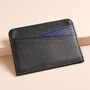 Men's Black Leather Card Holder, thumbnail 1 of 2