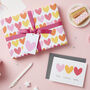 Pink Hearts Wrapping Paper, thumbnail 1 of 9