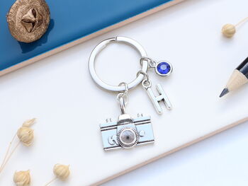 Personalised Camera Keyring Photographer Gift. Travel Keyring, 5 of 9