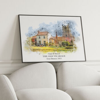 Personalised Watercolour Home Print, 6 of 10