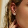 Handmade Silver Freshwater Pearl Stud Earrings, thumbnail 2 of 7