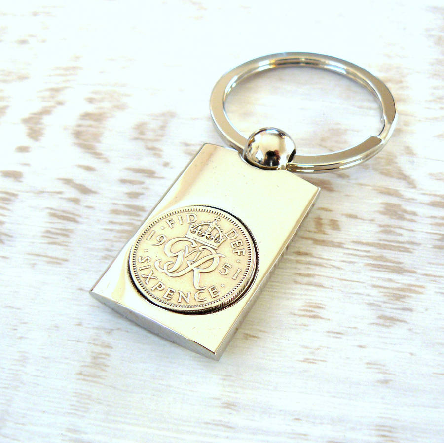 Image of Lucky Sixpence Keyring