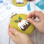 Christmas Pudding Mini Embroidery Kit, thumbnail 1 of 8