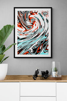Abstract Wall Art, Colourful Marble Shapes, 4 of 12