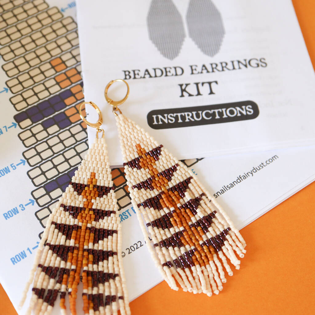 Make Your Own Beaded Fringe Earring Kit By Snails & Fairy Dust